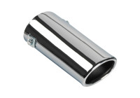 Exhaust trim Steel/Chrome - oval 80x60mm - length 165mm -> 55mm connection