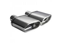 Letterbox Exhaust Tip Left Oval 145x75mm - 6 inches / Inlet Dia. 50mm - Stainless Ulter Sport