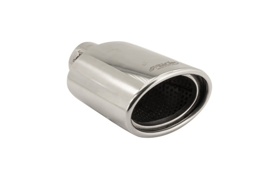 Simoni Racing Exhaust Stainless Steel Oval - Diameter 119x76mm - Length 178mm - Mounting 55mm, Image 4