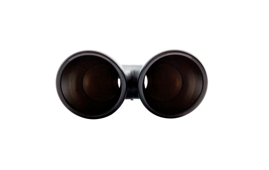 Simoni Racing Exhaust Tip Double Round Stainless Steel - Black - Ã˜90xL240mm - Mounting ->34-57mm, Image 2