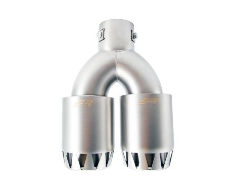Simoni Racing Exhaust Tip Double Round Stainless Steel - Titanium Jet Engine Design 185x88xL245mm - Mounting -, Image 3