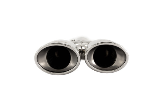 Simoni Racing Exhaust Tip Dual Oval/Slanted Stainless Steel - 167x67xL220mm - Mounting 37->57mm - Right, Image 7