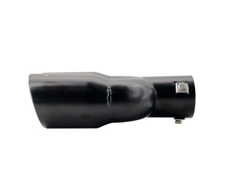 Simoni Racing Exhaust Tip Dual Round/Slanted Stainless Steel Black - Ã˜2x76xL240mm - Mounting 34-60mm, Image 4