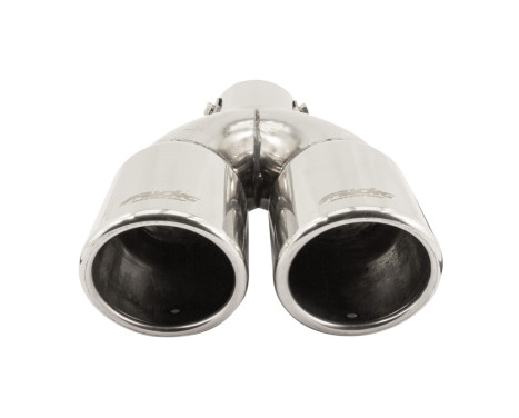 Simoni Racing Exhaust Tip Dual Round/Slanted Stainless Steel - Diameter 76mm - Length 230mm - Mounting 58mm, Image 3