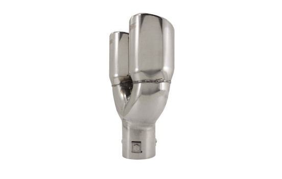 Simoni Racing Exhaust Tip Dual Round/Slanted Stainless Steel - Diameter 76mm - Length 230mm - Mounting 58mm, Image 6