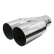 Simoni Racing Exhaust Tip Dual Round Stainless Steel - Ã˜88xL265/280mm - Mounting 33->73mm