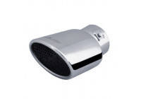 Simoni Racing Exhaust Tip Oval / Angled Stainless Steel - 86x118 - Length 165mm - Assembly - 44 / 76mm