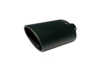 Simoni Racing Exhaust Tip Oval/Slanted - Black - 150x100xL255mm - Mounting ->37-54mm