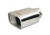 Simoni Racing Exhaust Tip Rectangular/Slanted Stainless Steel - 95x70xL165mm - Assembly 37-547mm