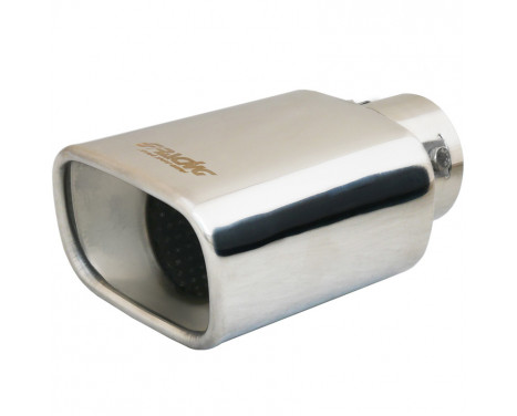 Simoni Racing Exhaust Tip Rectangular/Slanted Stainless Steel - 95x70xL165mm - Assembly 37-547mm