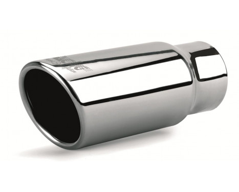 Simoni Racing Exhaust Tip Round/Slanted Stainless Steel - Diameter 76 - Length 180mm - Mounting 37 - 63 mm