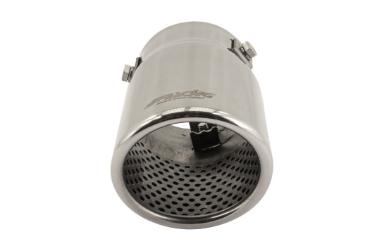 Simoni Racing Exhaust Tip Round/Slanted Stainless Steel - Diameter 76mm - Length 128mm - Mounting 68mm, Image 3