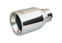Simoni Racing Exhaust Tip Round Stainless Steel - 115xL200mm - Assembly 44-68mm