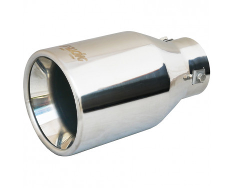 Simoni Racing Exhaust Tip Round Stainless Steel - 115xL200mm - Assembly 44-68mm
