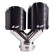Simoni Racing Exhaust Trim Double Right Round/Slanted Stainless Steel & Carbon - 102xL215-230mm, Thumbnail 2