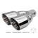 Simoni Racing Exhaust Trim Double Round/Slanted Stainless Steel - 90xL245mm - Mounting 35->61mm, Thumbnail 3