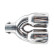 Simoni Racing Exhaust Trim Double Round/Slanted Stainless Steel - 90xL245mm - Mounting 35->61mm, Thumbnail 4