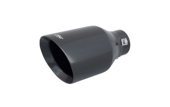 Simoni Racing Exhaust trim Round / Angled Stainless Steel Black - Ø115xL210mm - Mounting 38-63mm