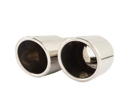 Tail Pipe Dual Round / Oblique SS Diameter 76mm - 9 inches / Inlet Dia. 58mm Simoni Racing, Image 10