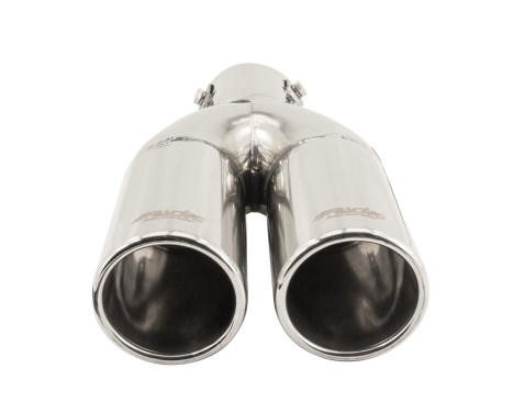 Tail Pipe Dual/Twin Round Stainless Diameter 63mm - 9 inches / Inlet Dia. 60mm Simoni Racing, Image 3