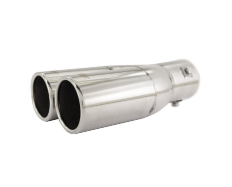 Tail Pipe Dual/Twin Round Stainless Diameter 63mm - 9 inches / Inlet Dia. 60mm Simoni Racing, Image 8