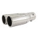 Tail Pipe Dual/Twin Round Stainless Diameter 63mm - 9 inches / Inlet Dia. 60mm Simoni Racing, Thumbnail 8