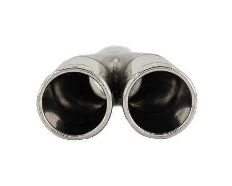 Tail Pipe Dual/Twin Round Stainless Diameter 63mm - 9 inches / Inlet Dia. 60mm Simoni Racing, Image 9