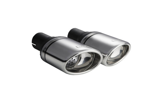 Tail Pipe Right Oval 120x80mm - 5 inches / Inlet Dia. 50mm - Stainless Ulter Sport