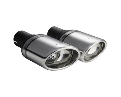 Tail Pipe Right Oval 120x80mm - 5 inches / Inlet Dia. 50mm - Stainless Ulter Sport, Image 2