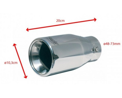 Tail Pipe Round Stainless - Diameter 1030 - 8 inches / Inlet Dia. 48 - 73 mm Simoni Racing, Image 2