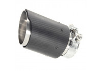 Tail Pipe Stainless / Carbon 'AK-Look' - 89mm - 5 inches / Inlet Dia. 63mm