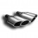Twin Tail Pipe Left Dual Oval - Diameter 160x65mm - 8 inches / Inlet Dia. 50mm Ulter Sport