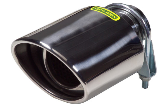 Uitlaatsierstuk RVS - oval 117x85mm - length 178mm - 45-64mm connection