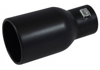 Uitlaatsierstuk Steel / Black - round 94mm - length 180mm - 44-57mm connection