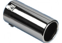 Uitlaatsierstuk Steel / Chrome - round 80mm - length 170mm - 40-77mm connection