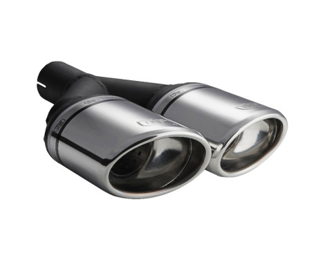 Ulter Sport Exhaust Tip - Dual Oval 120x80mm Angled - Length 250mm - Mounting ->50mm - Stainless Steel, Image 2