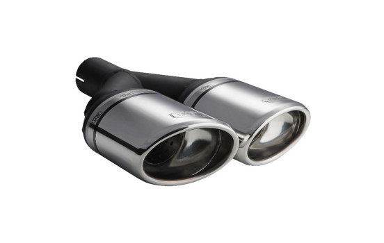 Ulter Sport Exhaust Tip - Dual Oval 120x80mm Angled - Length 250mm - Mounting ->50mm - Stainless Steel, Image 2