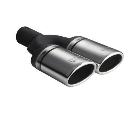 Ulter Sport Exhaust Tip - Dual Oval 95x65mm Angled - Length 200mm - Mounting ->50mm - Inox, Image 2