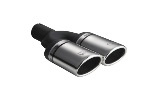 Ulter Sport Exhaust Tip - Dual Oval 95x65mm Angled - Length 200mm - Mounting ->50mm - Inox, Image 2
