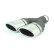 Ulter Sport Exhaust Tip - Dual Oval 95x65mm Angled Type II - Length 200mm - Mounting 50mm - Stainless Steel