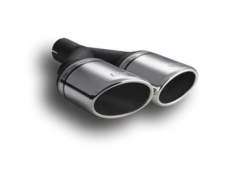 Ulter Sport Exhaust Tip - Dual Oval 95x65mm Angled Type II - Length 200mm - Mounting 50mm - Stainless Steel, Image 2