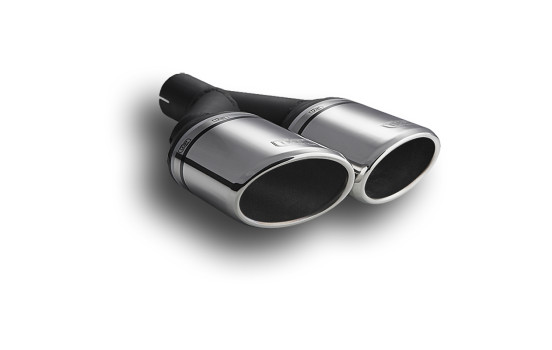 Ulter Sport Exhaust Tip - Dual Oval 95x65mm Angled Type II - Length 200mm - Mounting 50mm - Stainless Steel, Image 2