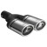 Ulter Sport Exhaust Tip - Dual Oval 95x65mm - Length 160mm - Mounting ->50mm - Stainless Steel, Thumbnail 2