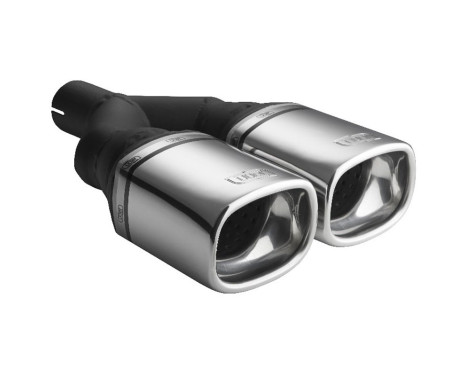 Ulter Sport Exhaust Tip - Dual Rectangle 100x75mm - Length 270mm - Mounting ->50mm - Stainless Steel, Image 2