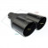 Ulter Sport Exhaust Tip - Dual Round 80mm Angled - Length 280mm - Assembly ->55mm - Black, Thumbnail 2