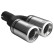 Ulter Sport Exhaust Tip - Dual Round 80mm Type 2 - Length 200mm - Mounting ->50mm - Stainless Steel, Thumbnail 2