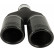Ulter Sport Exhaust Tip (left) - Dual Round Ø70mm - Length 200/180mm - Mounting ->50mm - Stainless Steel Bl