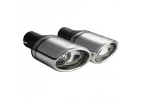 Ulter Sport Exhaust Tip (left) - Oval 120x80mm - Length 120mm - Assembly ->50mm - Stainless Steel