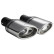 Ulter Sport Exhaust Tip (left) - Oval 120x80mm - Length 120mm - Assembly ->50mm - Stainless Steel