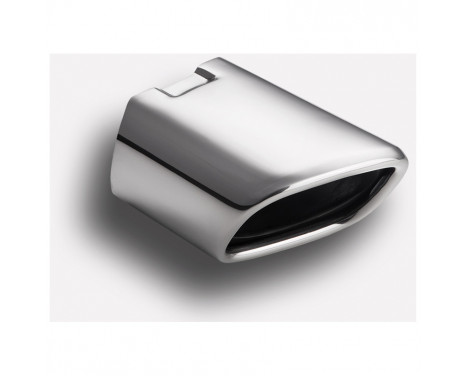 Ulter Sport Exhaust Tip (left) - Rectangle 105x80mm - Length 200mm - Mounting 50-60mm - Stainless Steel